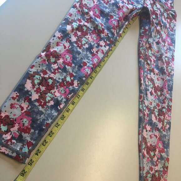Aerie Chill Play Move Active Leggings Medium Blue Pink Floral Bloomcore - Picture 6 of 8